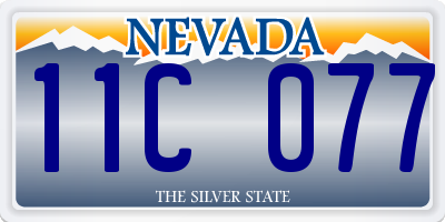 NV license plate 11C077