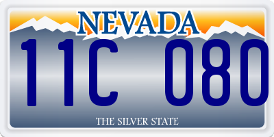 NV license plate 11C080
