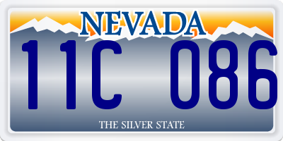NV license plate 11C086