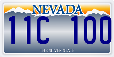 NV license plate 11C100