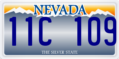 NV license plate 11C109