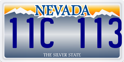 NV license plate 11C113