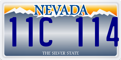 NV license plate 11C114