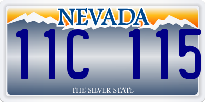 NV license plate 11C115
