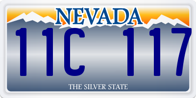 NV license plate 11C117