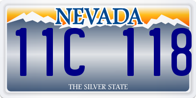 NV license plate 11C118