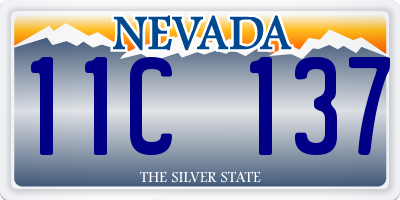 NV license plate 11C137