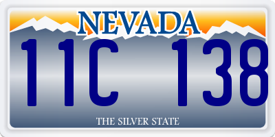 NV license plate 11C138