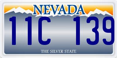 NV license plate 11C139