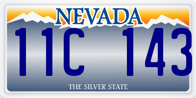 NV license plate 11C143