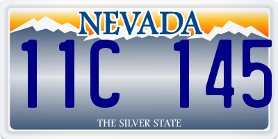 NV license plate 11C145