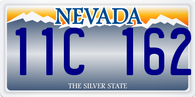 NV license plate 11C162