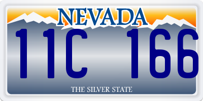 NV license plate 11C166