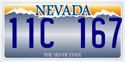 NV license plate 11C167