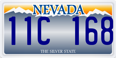 NV license plate 11C168