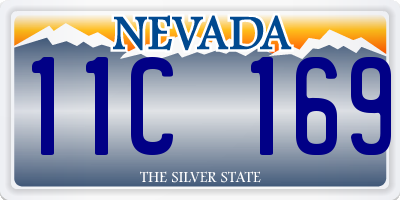 NV license plate 11C169