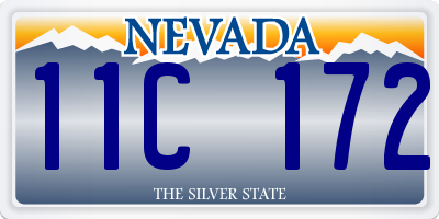 NV license plate 11C172