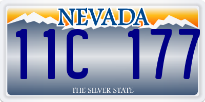 NV license plate 11C177