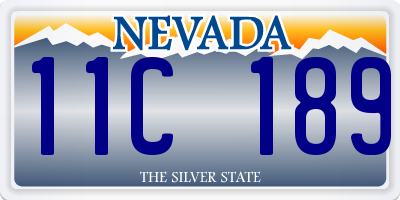NV license plate 11C189