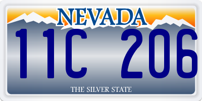 NV license plate 11C206