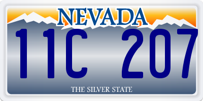 NV license plate 11C207