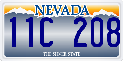 NV license plate 11C208