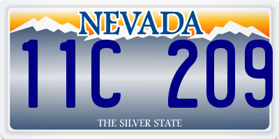 NV license plate 11C209