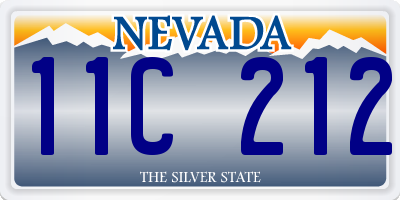 NV license plate 11C212