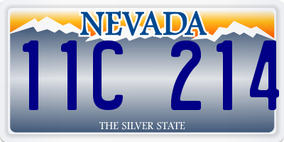 NV license plate 11C214