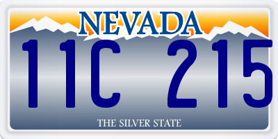 NV license plate 11C215