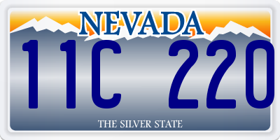 NV license plate 11C220