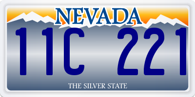 NV license plate 11C221