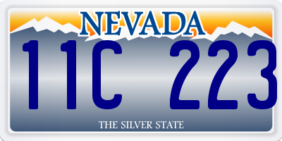 NV license plate 11C223