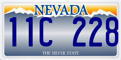 NV license plate 11C228