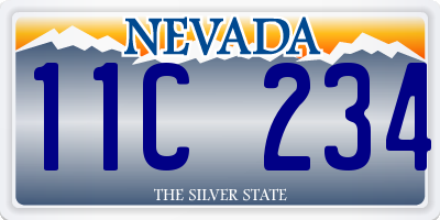 NV license plate 11C234