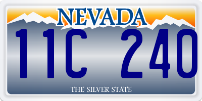 NV license plate 11C240