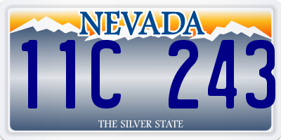 NV license plate 11C243