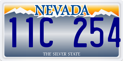 NV license plate 11C254