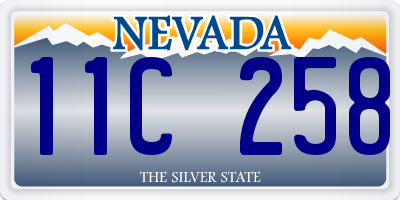 NV license plate 11C258