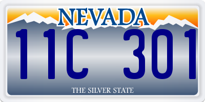 NV license plate 11C301