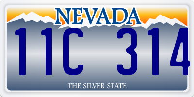 NV license plate 11C314
