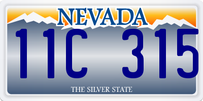 NV license plate 11C315
