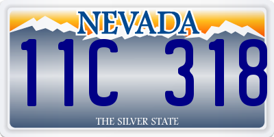NV license plate 11C318