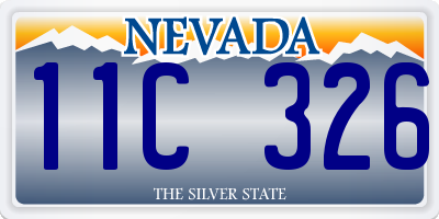 NV license plate 11C326