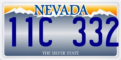 NV license plate 11C332