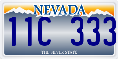 NV license plate 11C333