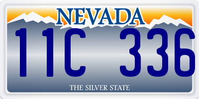 NV license plate 11C336
