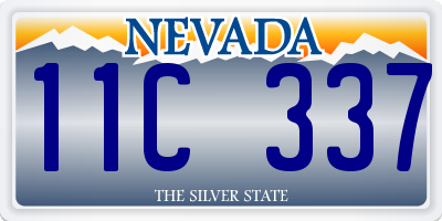 NV license plate 11C337
