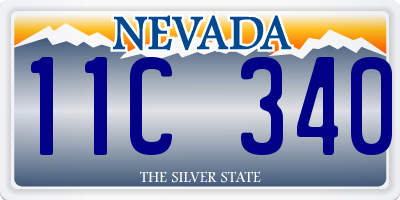 NV license plate 11C340