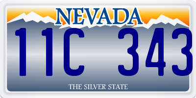NV license plate 11C343